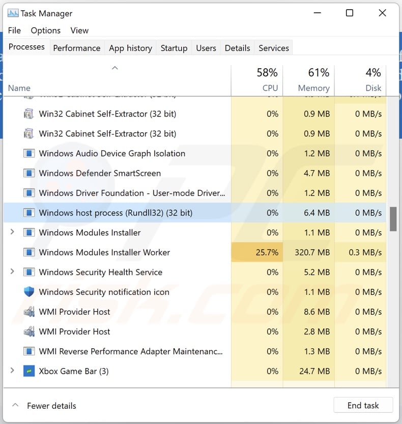 Appearance of Abnormal Network Traffic On This Device pop-up in Task Manager