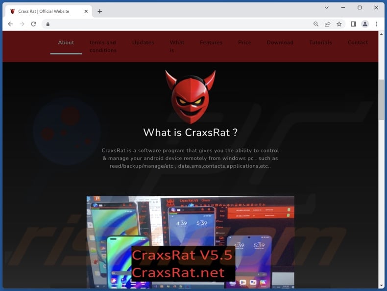 CraxsRAT malware promoted on the Web