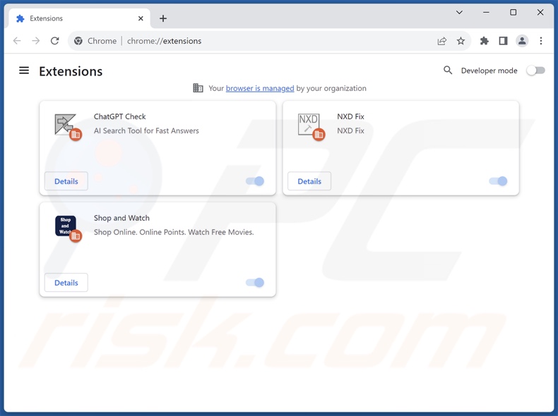 Extensions bundled with AdAssistant adware