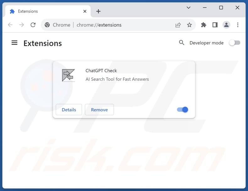 Removing chatcheckext.com related Google Chrome extensions