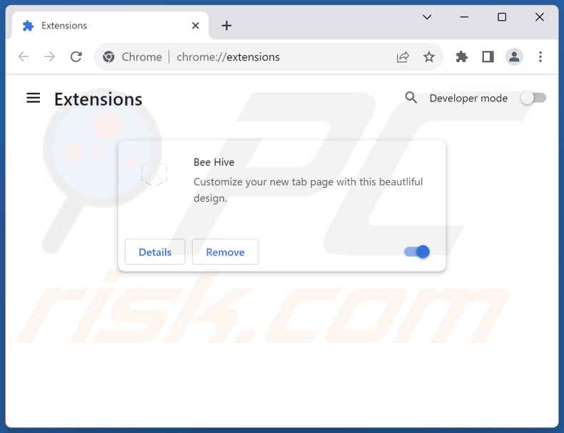 Removing search.beehivetab.com related Google Chrome extensions
