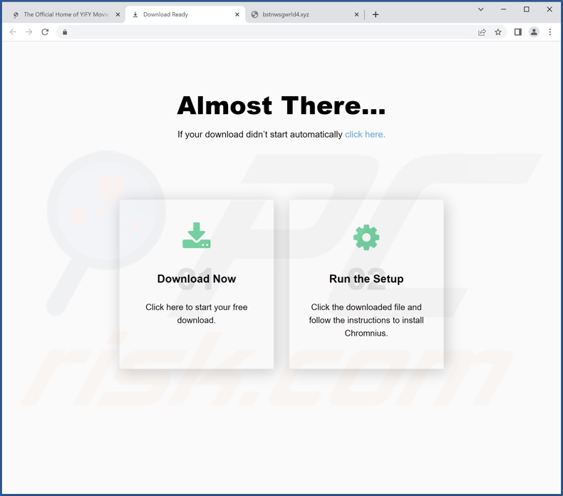 Website promoting CygnusOlor extension installer