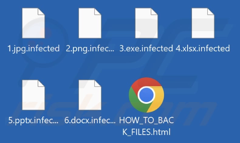 Files encrypted by Infected ransomware (.infected extension)