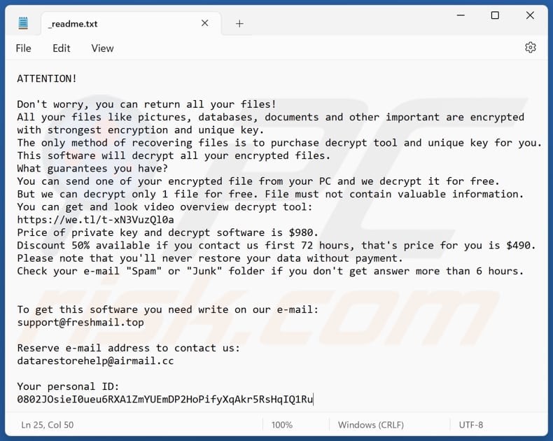 Mlwq ransomware text file (_readme.txt)