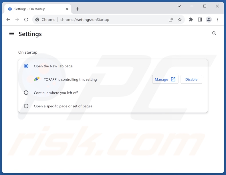 Removing rsrcfornow.com from Google Chrome homepage