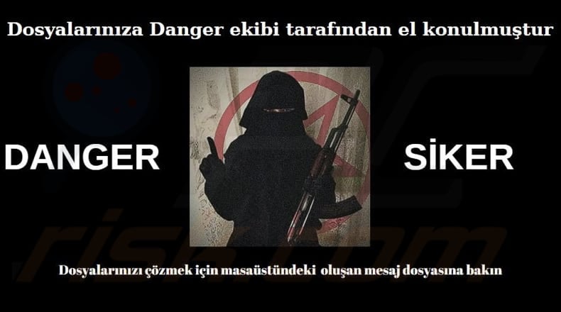 Danger Siker ransomware wallpaper