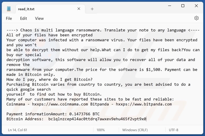 MuskOff (Chaos) ransomware ransom note (read_it.txt)