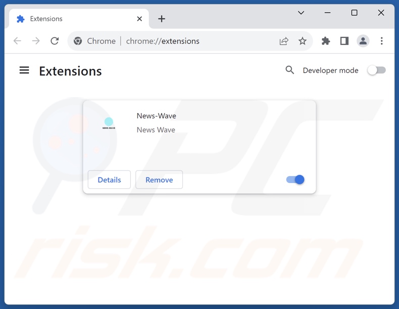 Removing news-wave.net related Google Chrome extensions