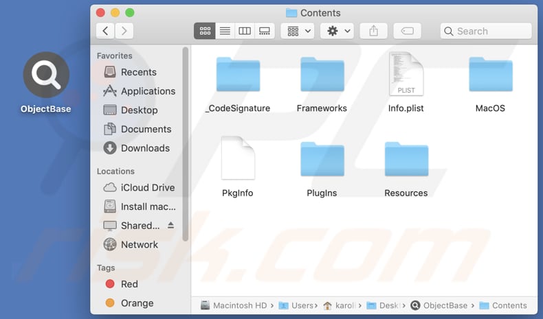 ObjectBase adware installation folder