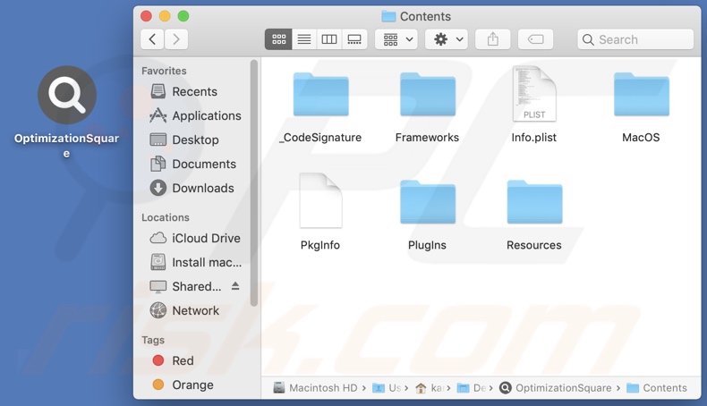 OptimizationSquare adware install folder