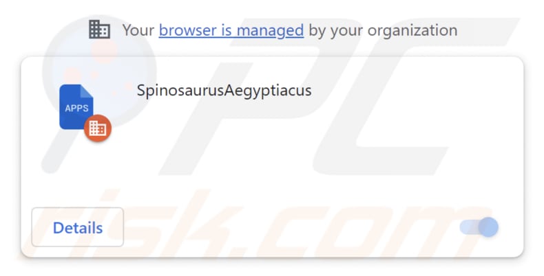SpinosaurusAegyptiacus malicious extension