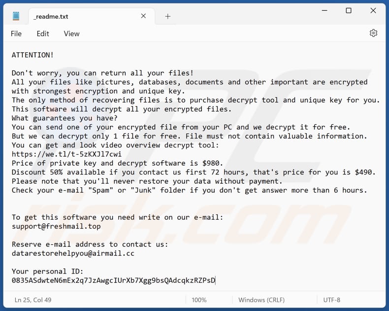 Hhaz ransomware text file (_readme.txt)
