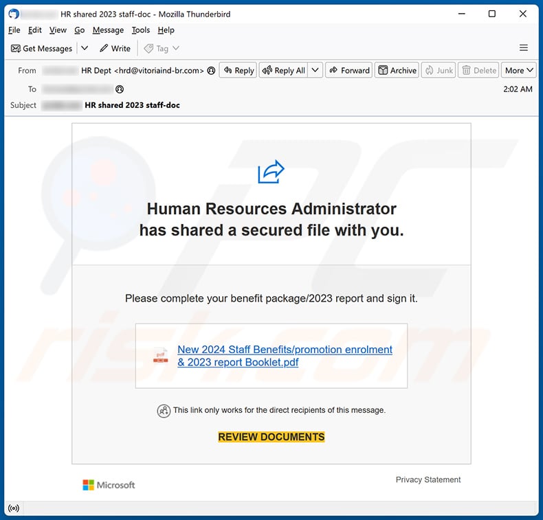 HR Department Shared A File With You email scam (2023-12-19)