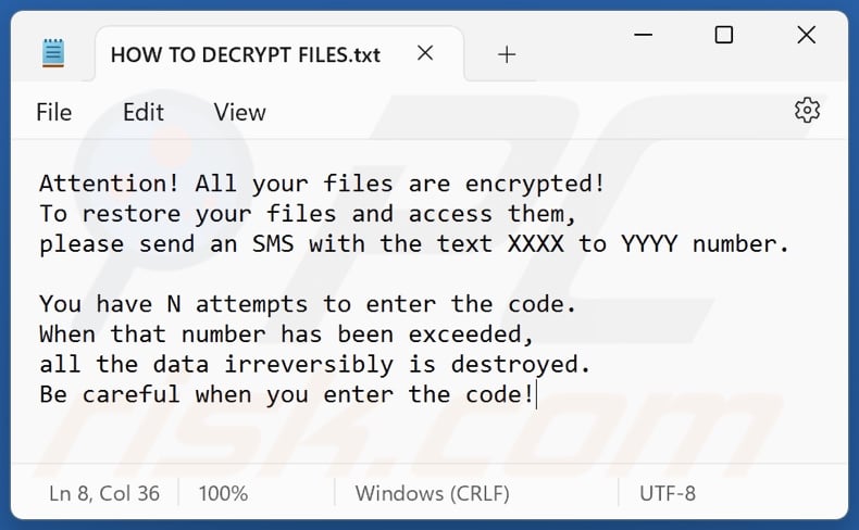 Xro ransomware text file (HOW TO DECRYPT FILES.txt)