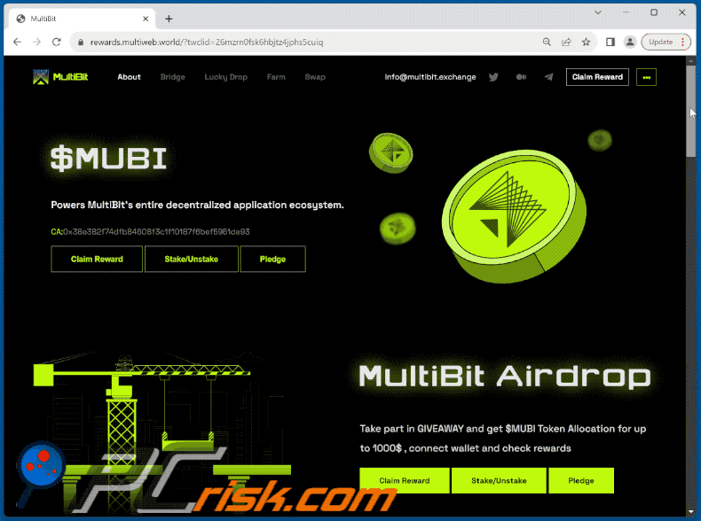 Appearance of MultiBit Airdrop scam