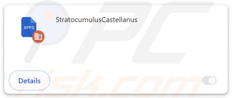 StratocumulusCastellanus malicious extension