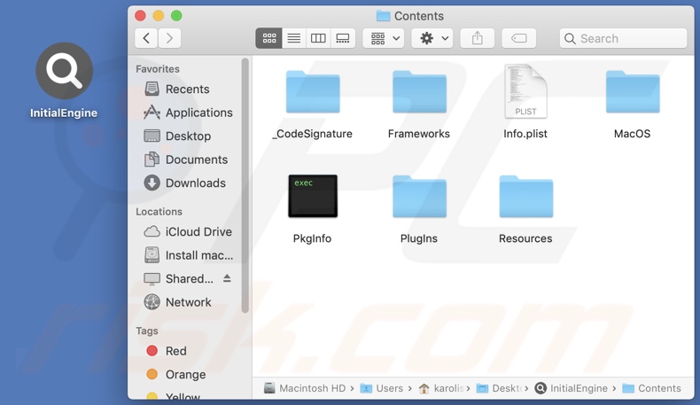 InitialEngine adware install folder