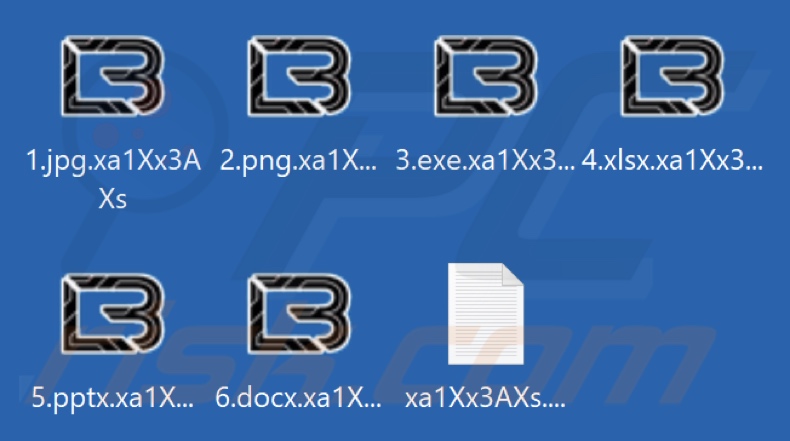 Files encrypted by LockBit 4.0 ransomware (.xa1Xx3AXs extension)