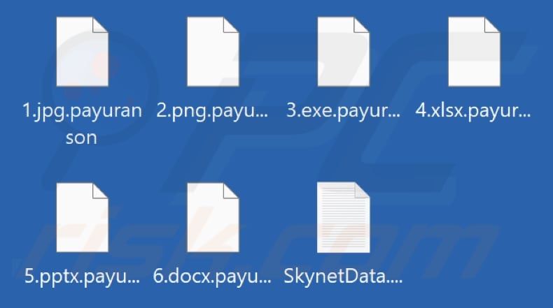 Files encrypted by Payuranson ransomware (.payuranson extension)