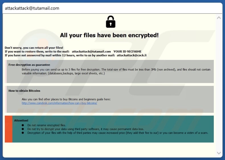 ATCK ransomware pop-up ransom note