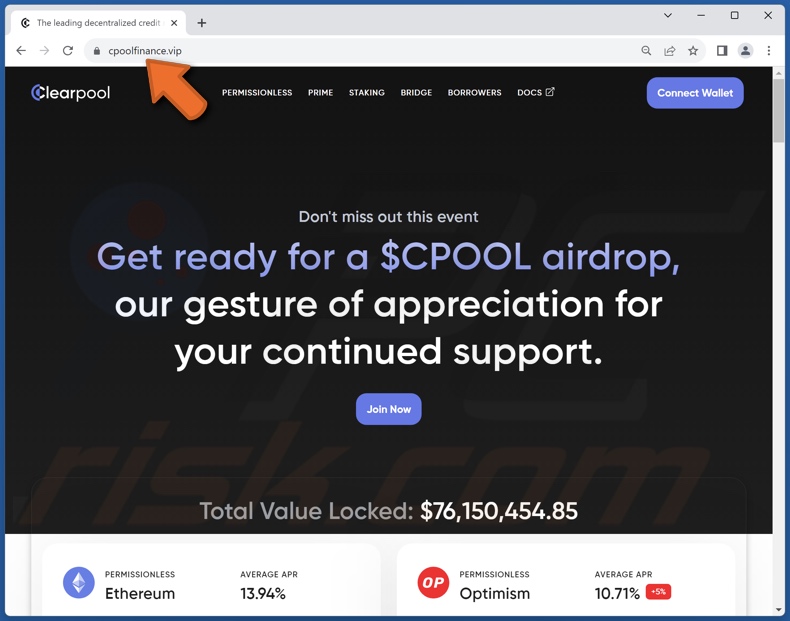 Clearpool ($CPOOL) Airdrop scam