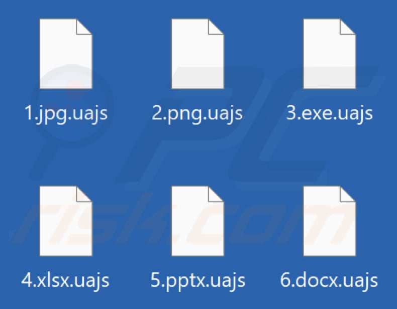 Files encrypted by Uajs ransomware (.uajs extension)