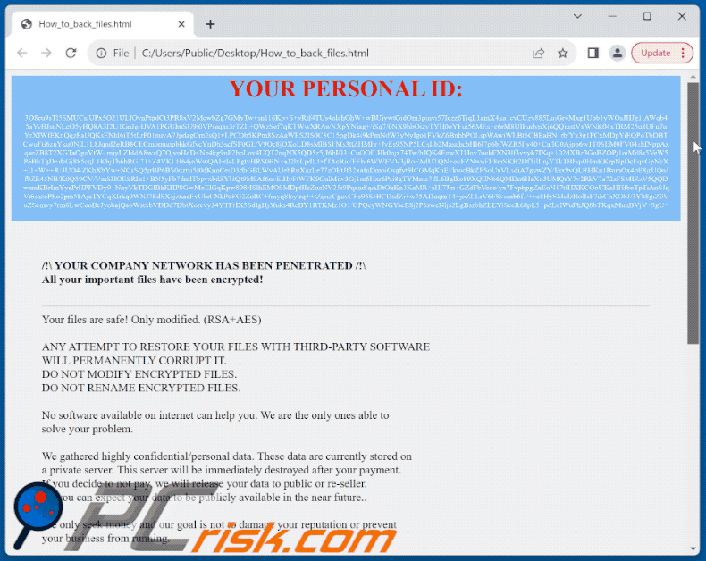 Virus (MedusaLocker) ransomware ransom note (How_to_back_files.html) GIF