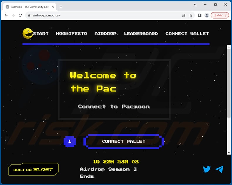 Pacmoon Airdrop scam website - airdrop.pacmoon[.]uk (2024-05-02)