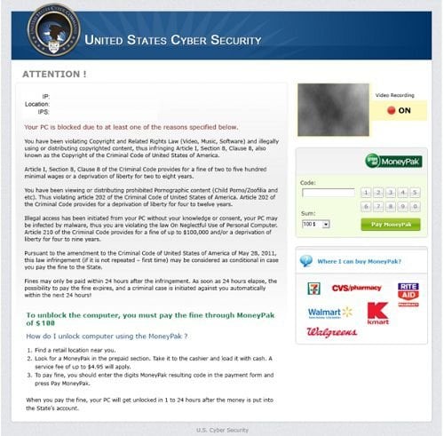 united states cyber security scam