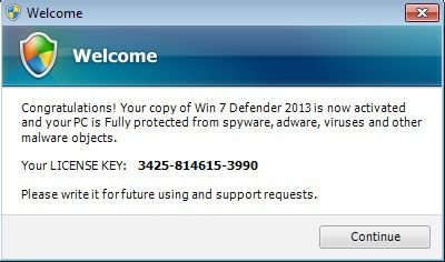 win 7 defender 2013 fake activation
