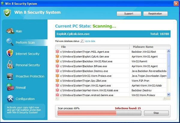 win 8 security system screenshot