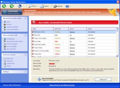 Windows Safety Maintenence screenshot