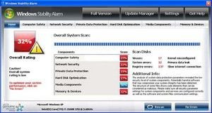 windows stability alarm