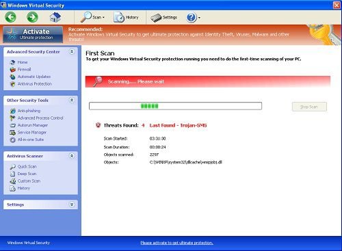 windows virtual security screenshot
