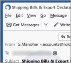 Shipping Bills & Export Declaration Form Email Virus