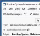 Routine System Maintenance Email Scam