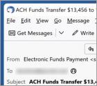 ACH-ELECTRONIC FUNDS TRANSFER Email Scam