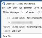 Order List Email Virus