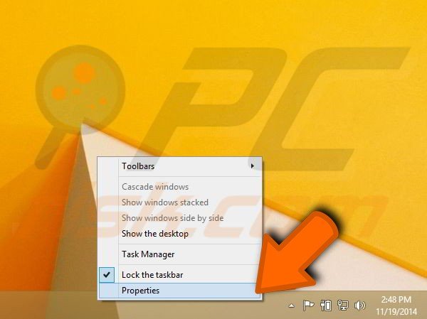 Right clicking the start menu