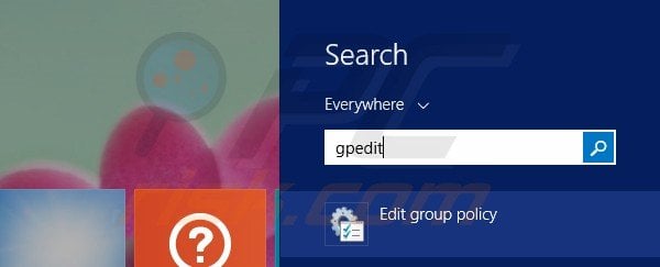 Searching for gpedit