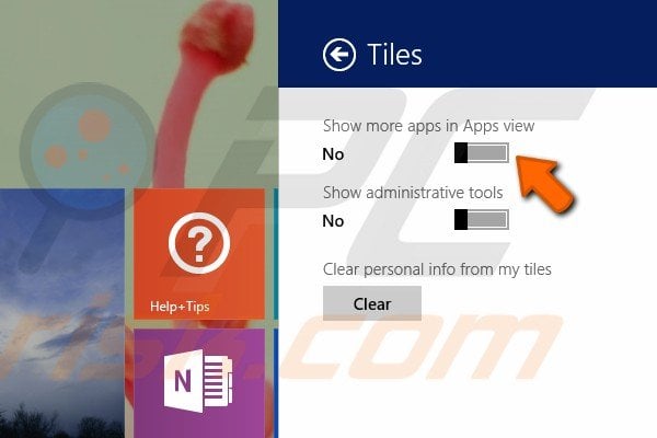 Show more apps in Apps view step 5