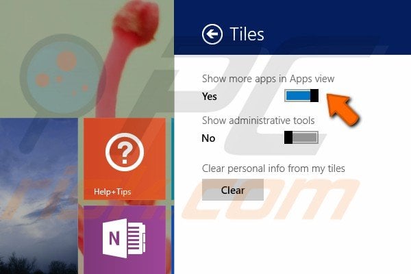 Show more apps in Apps view step 6
