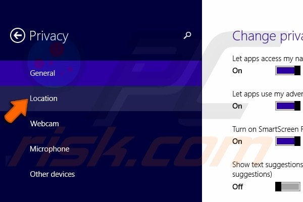 Turn off location step 4