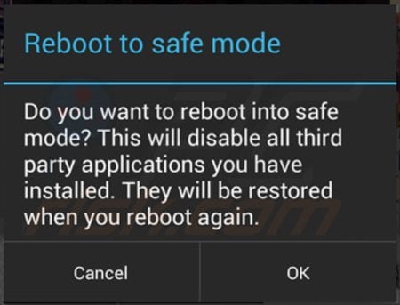 booting android device into safe mode step 3