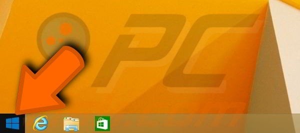 Clicking on start menu