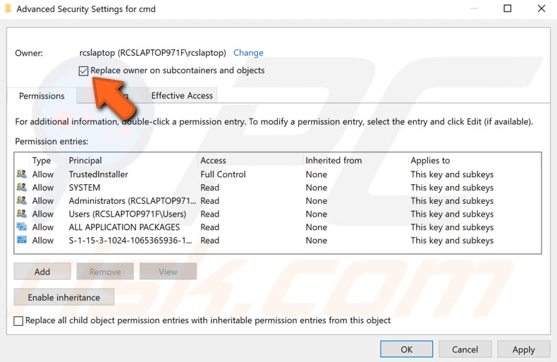 how to bring back open command window here option to the background context menu step 5