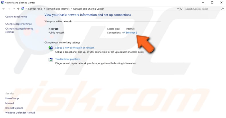 how to find your IP address in control panel step 3