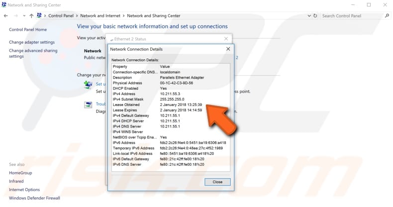 how to find your IP address in control panel step 5