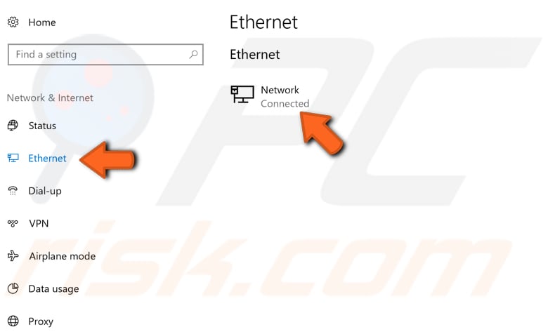 how to find your IP address in windows settings step 2