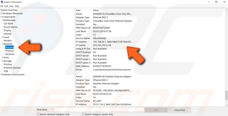 how to find your IP address in system information step 2